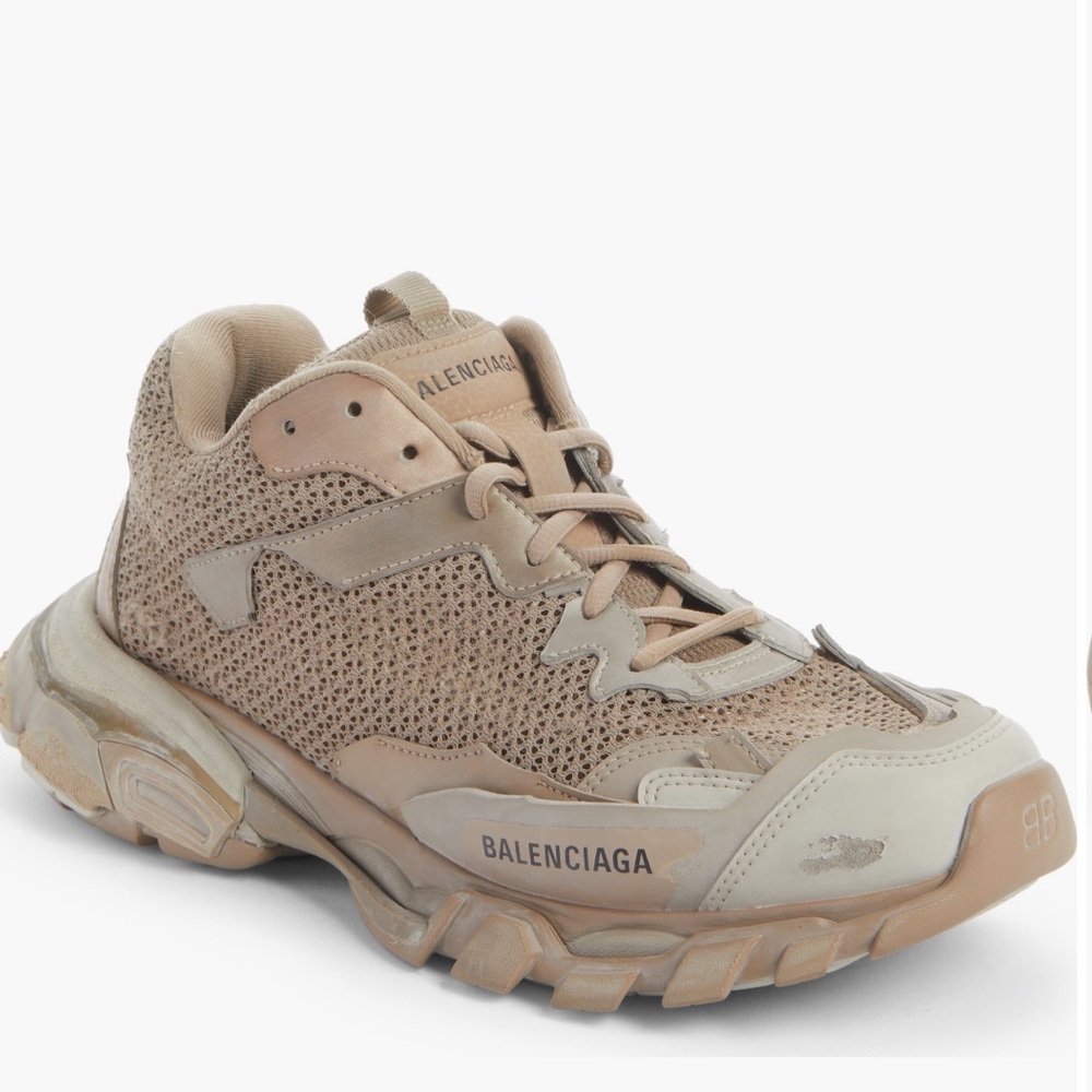 Balenciaga Track3 sneaker. Nude color. Like new. Mint condition.